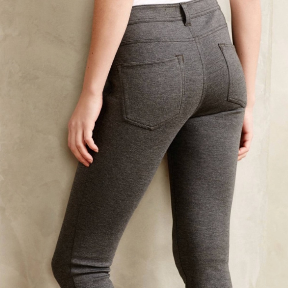 Pilcro gray stretch straight leg pant